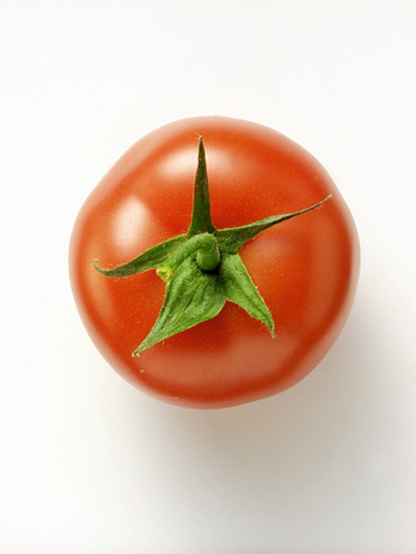 Frische Tomate von oben