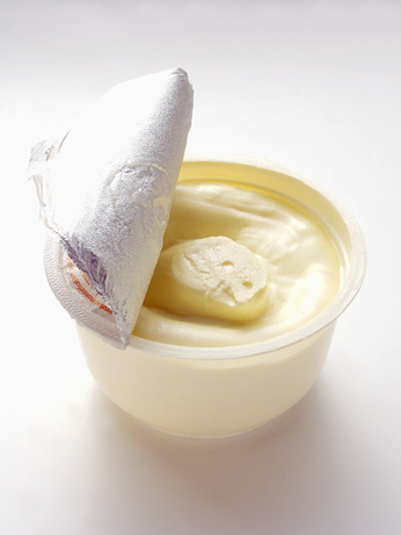 An Opened Container of Cream Cheese