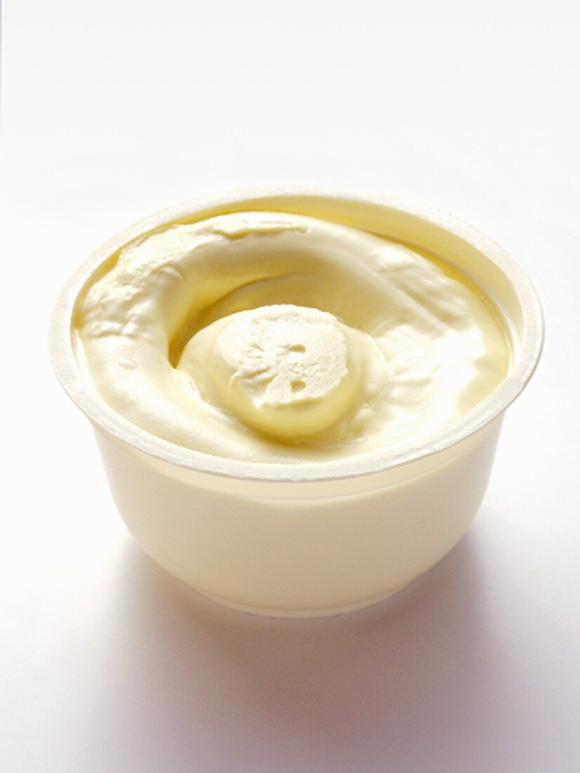 An Opened Container of Cream Cheese