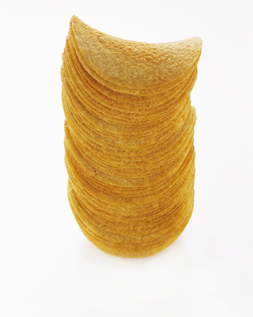 Ein Stapel Kartoffelchips