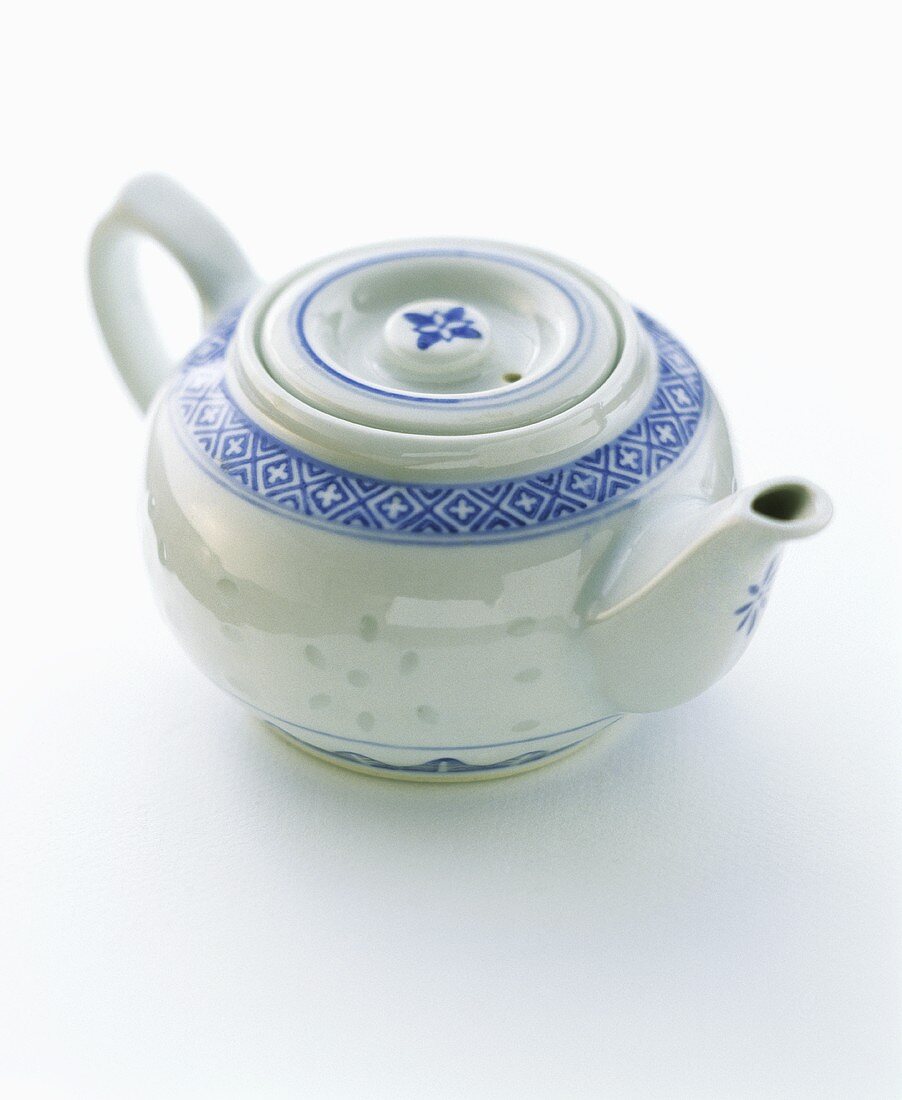 Blue and White Asian Tea Pot