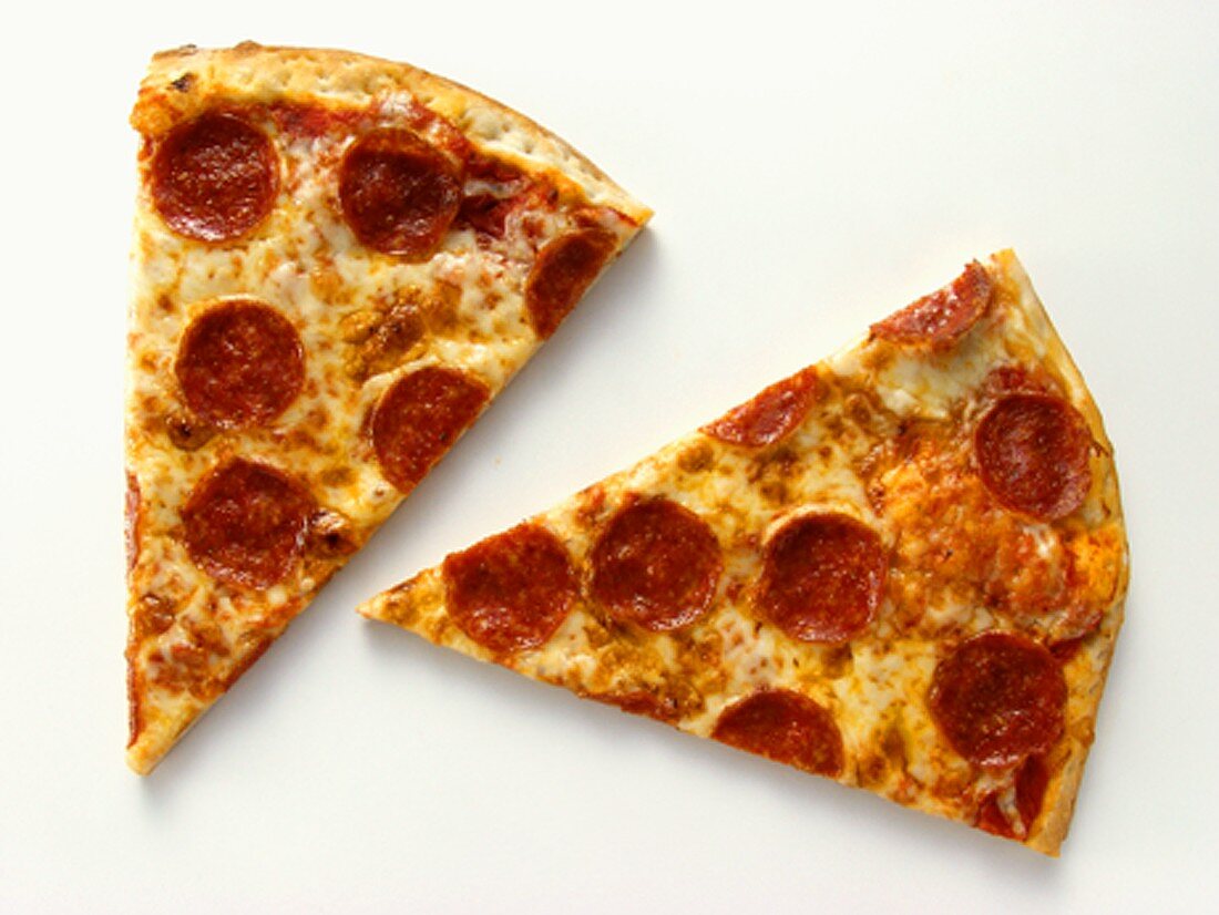 Two Slices of Pepperoni Pizza