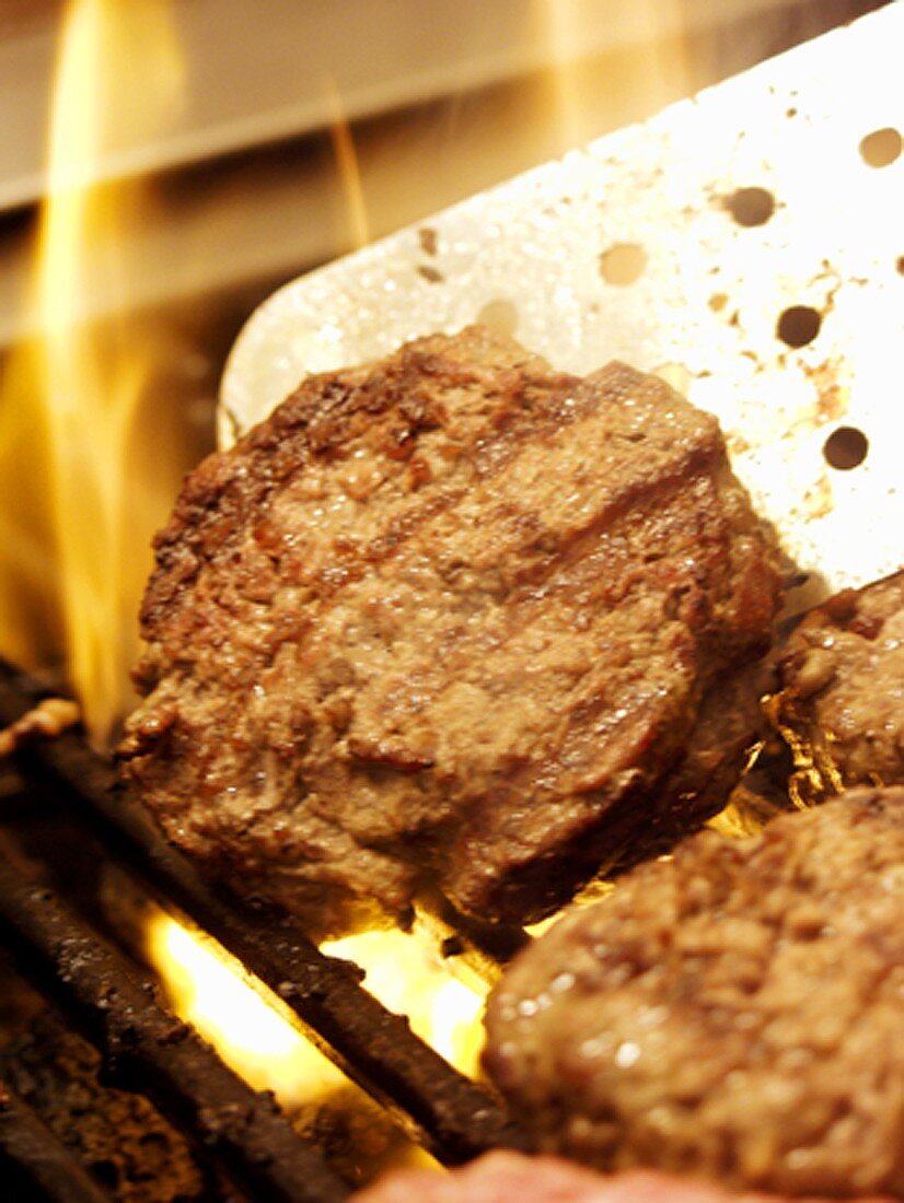 Flipping a Hamburger on the Grill