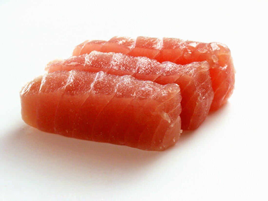 Roher Thunfisch für Sashimi