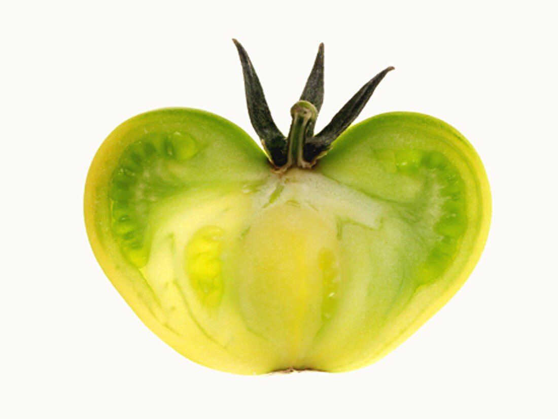 Halbe grüne Tomate
