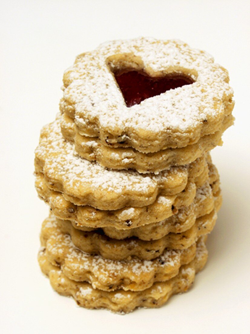 Stacked Heart Jelly Filled Cookies