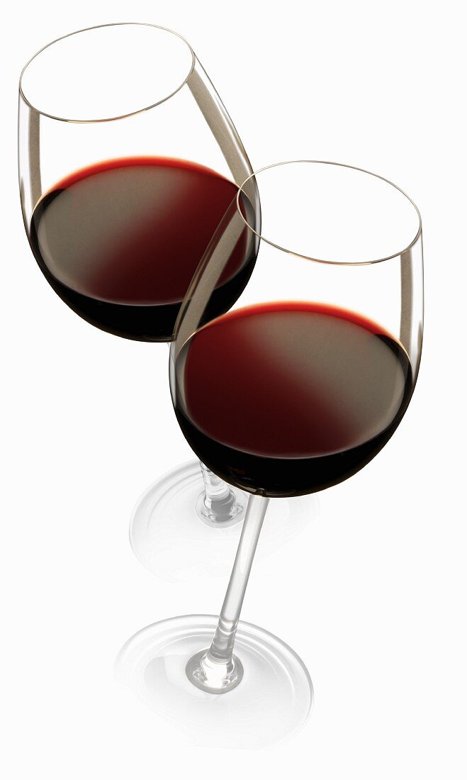 Two glasses of red wine