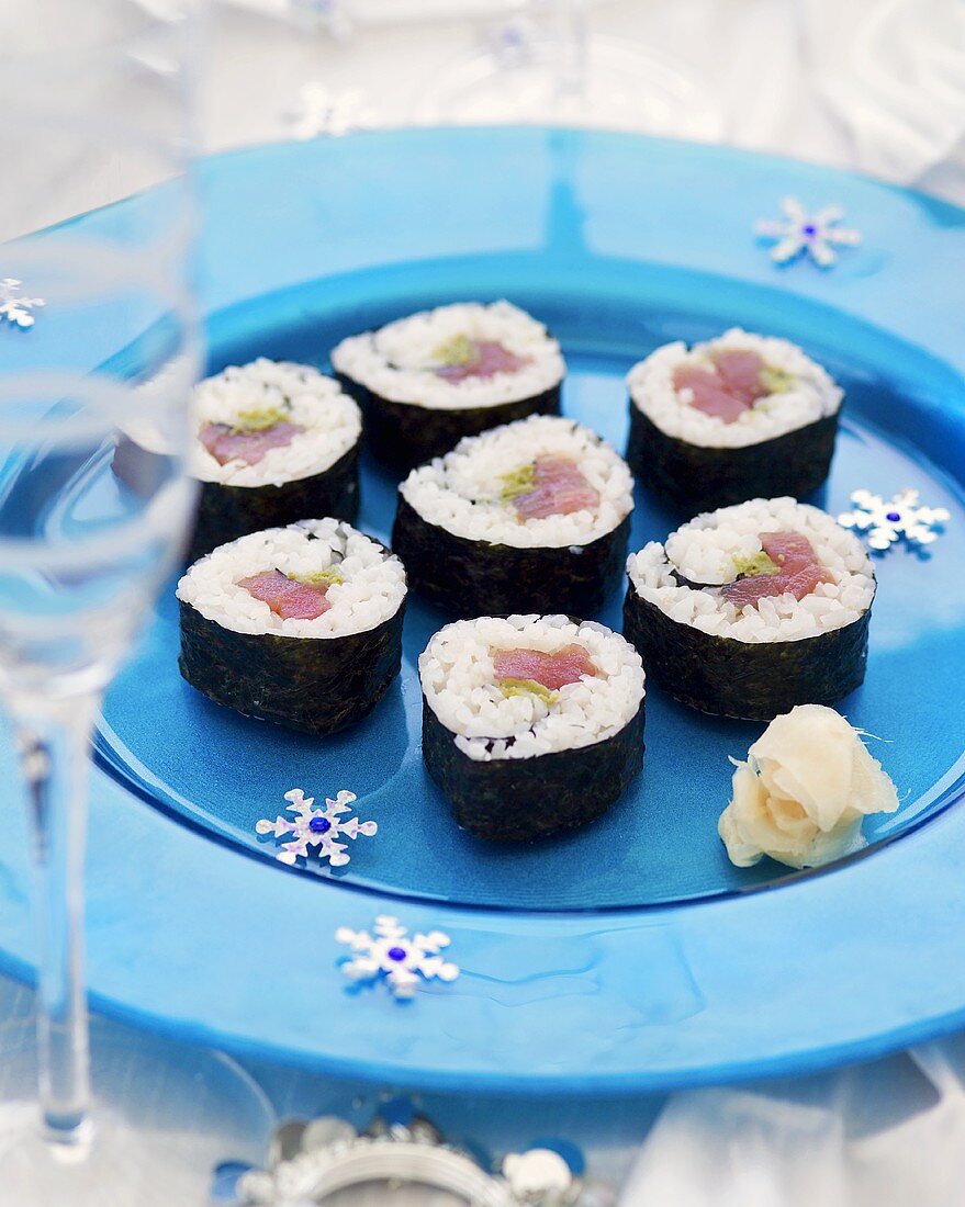 Tekka-Maki (Maki-Sushi mit Thunfisch)