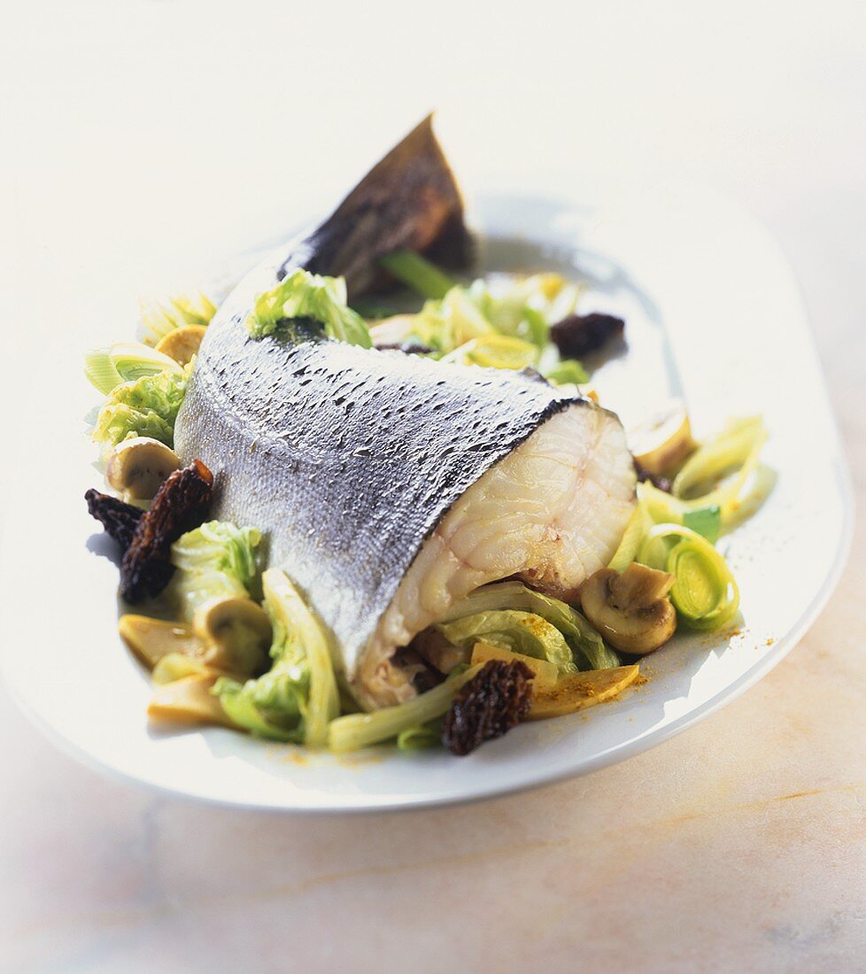 Halibut with vegetables