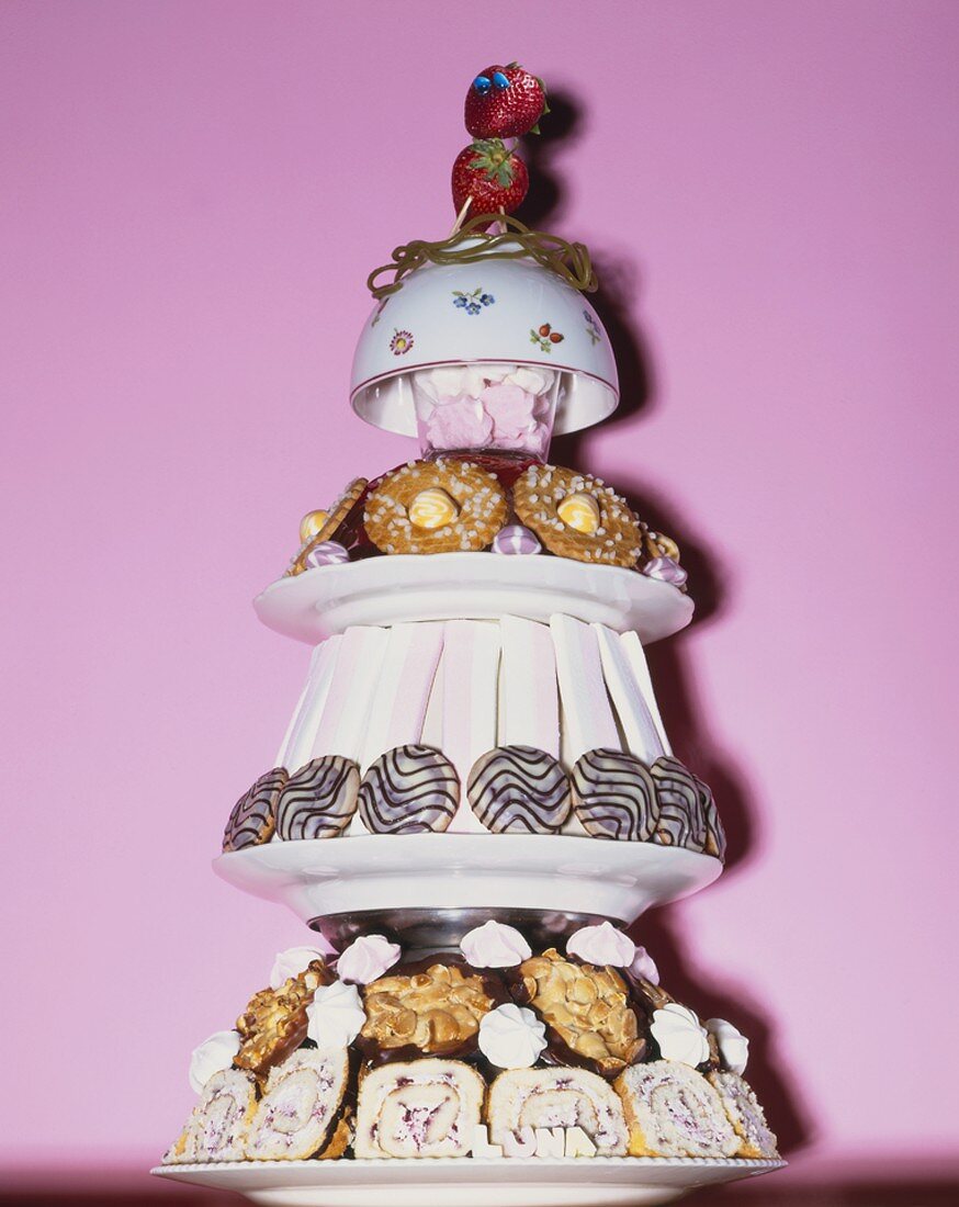 A tower of confectionery