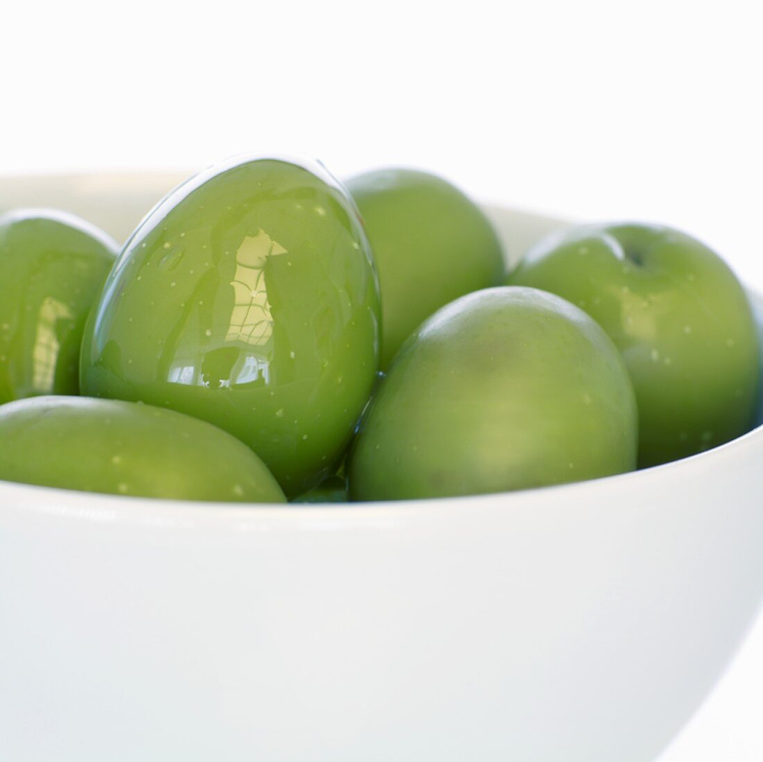 Large green olives, close-up