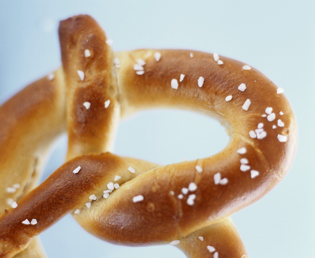 Salted pretzel (close-up)