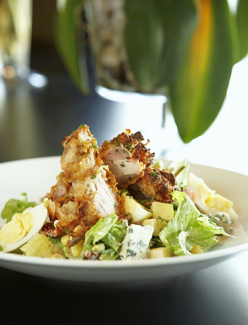 Cobb salad (Salad with roast chicken breast, America)