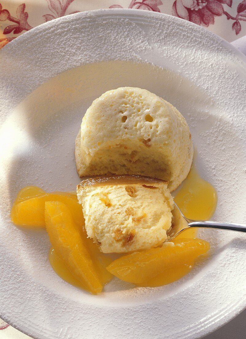 Flummery with Orange Slices