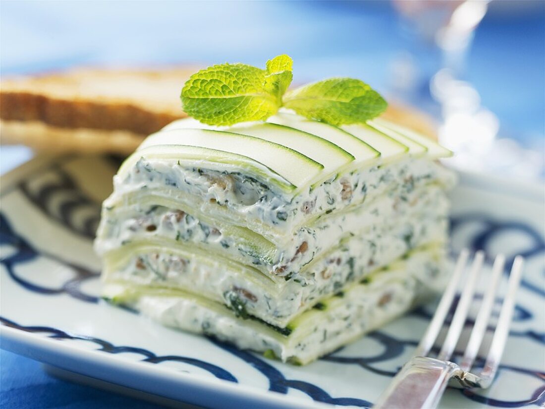 Frischkäse-Zucchini-Lasagne