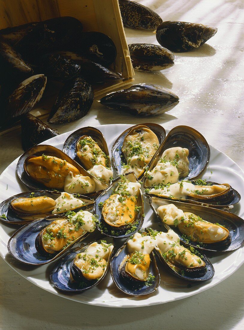 Mussels with Mustard Mayonnaise Sauce
