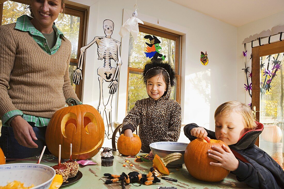 Kürbisse für Halloween basteln