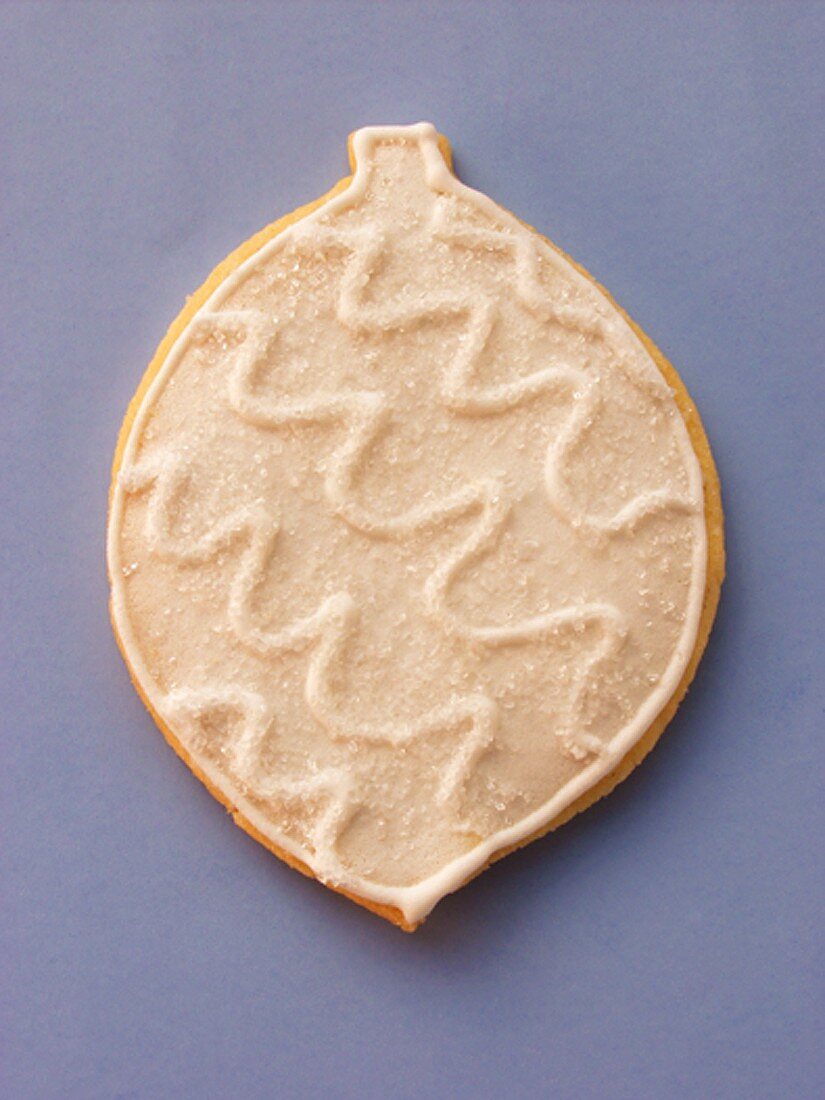 White decorated sweet pastry biscuit as Christmas decoration