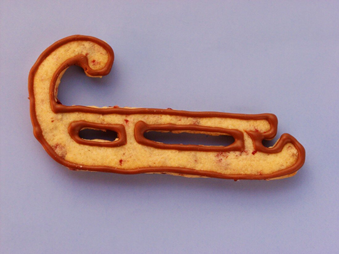 Decorated sweet pastry biscuit (sleigh)