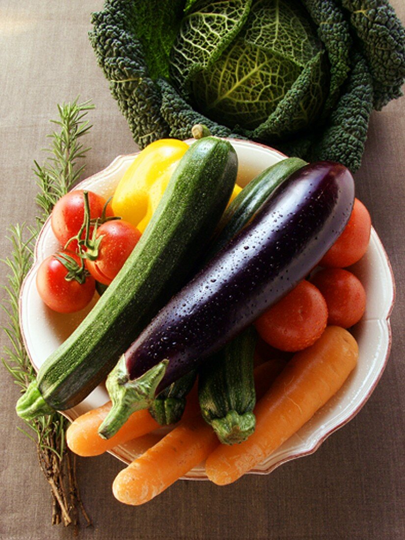 Various types of vegetables