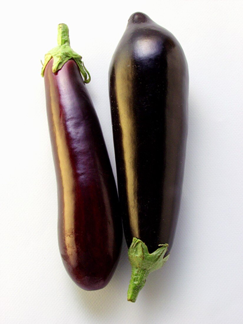 Two aubergines