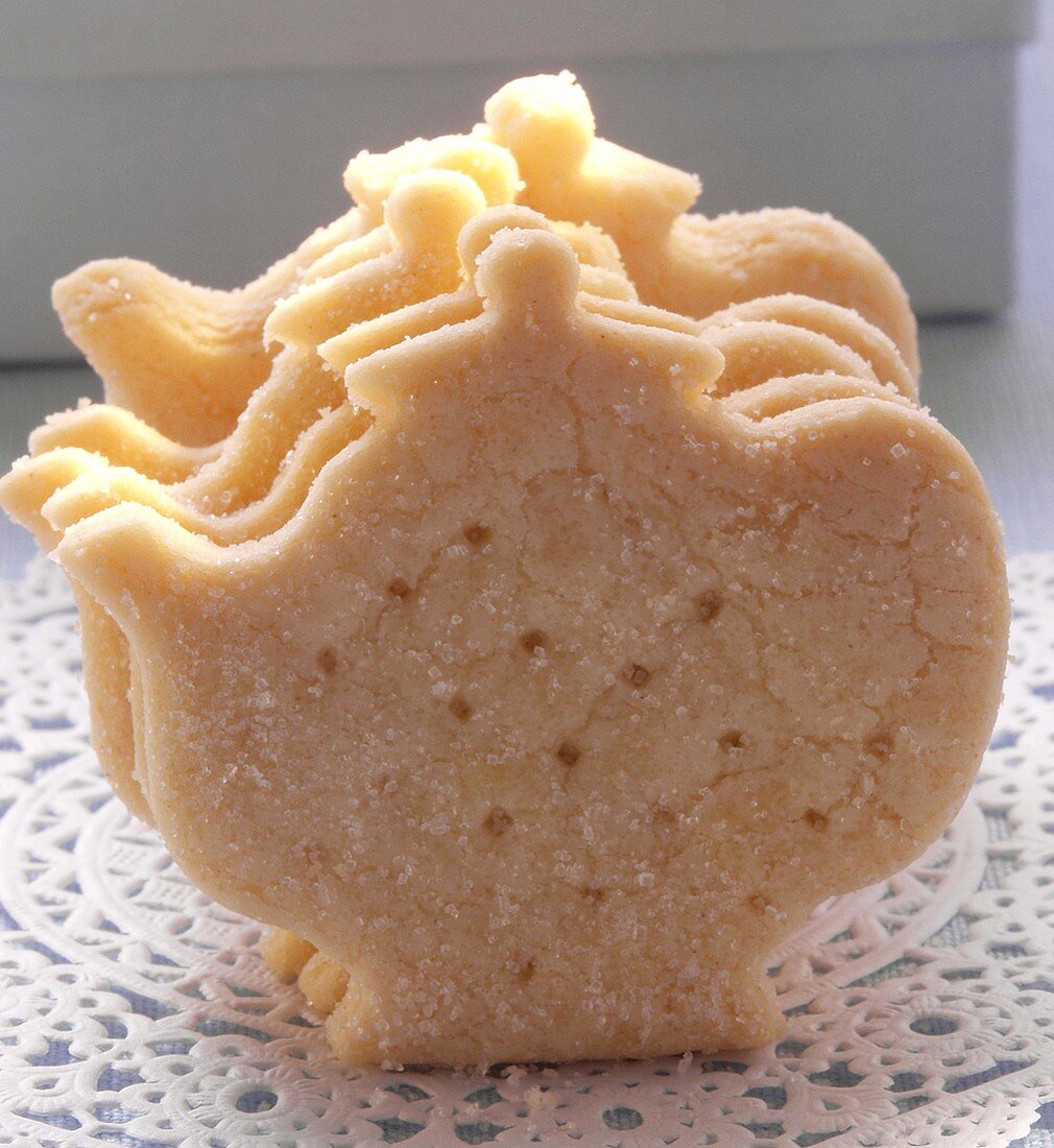 Biscuit in shape of teapot