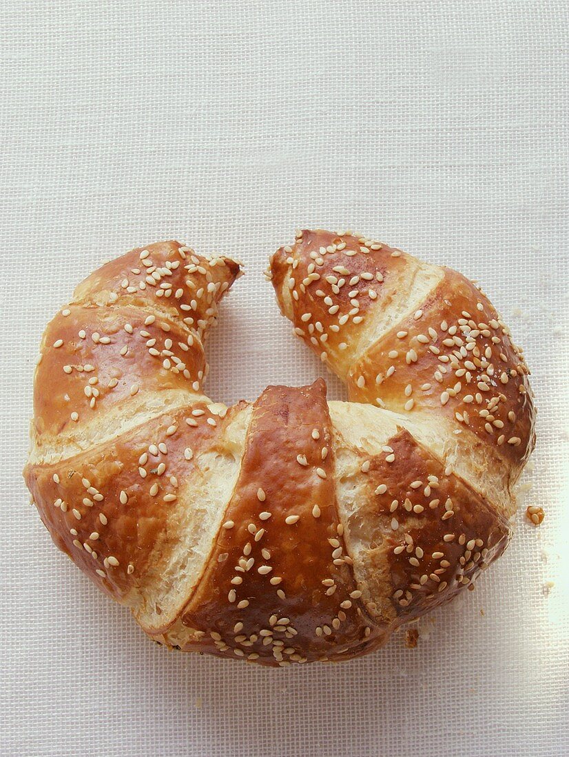 Croissant with sesame