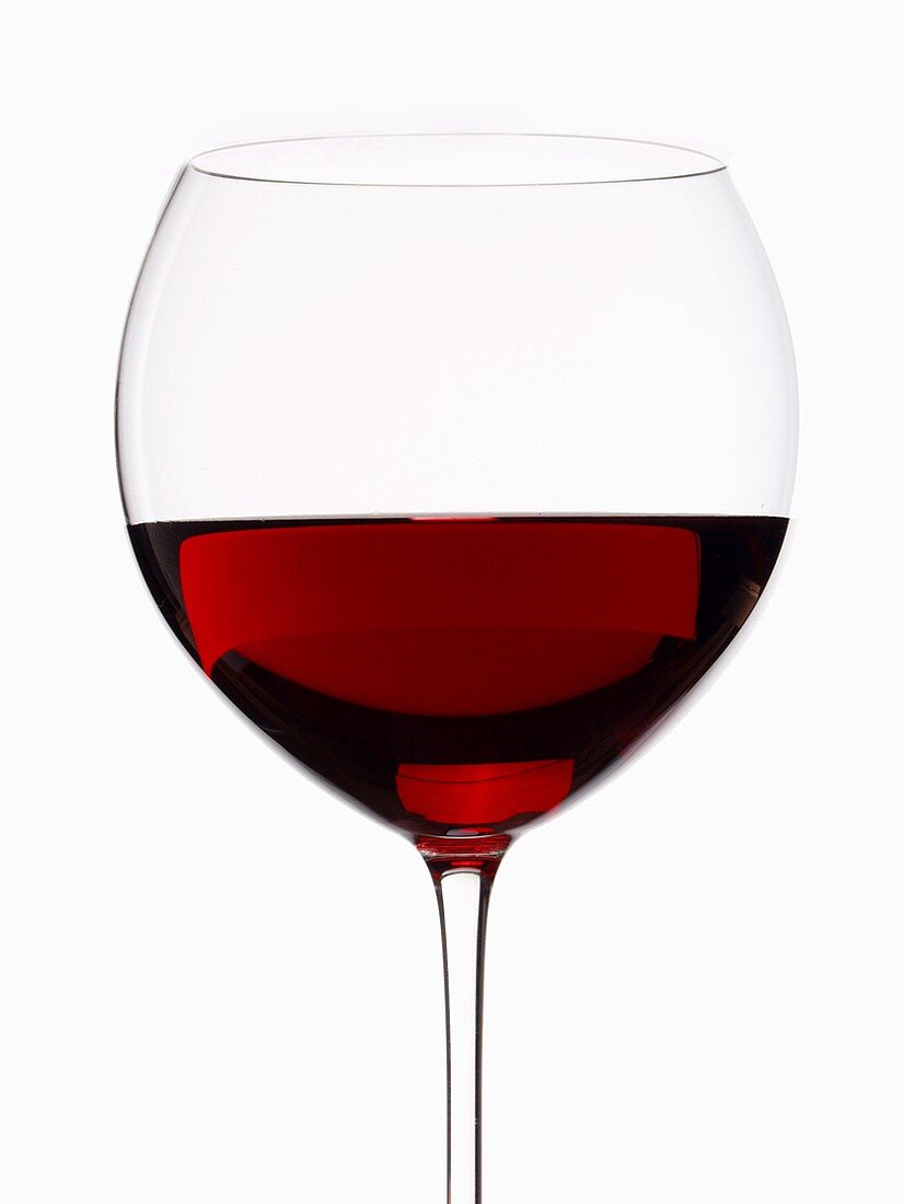 Red wine glass