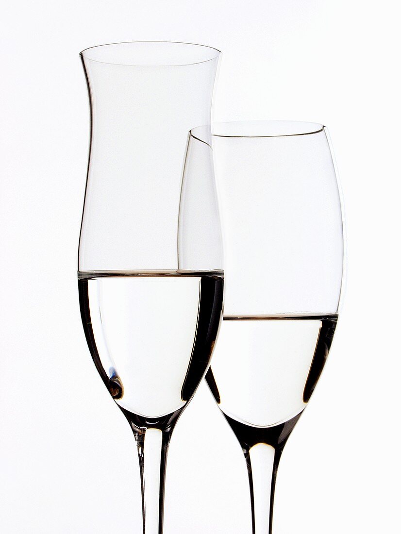 Two clear schnapps in glasses