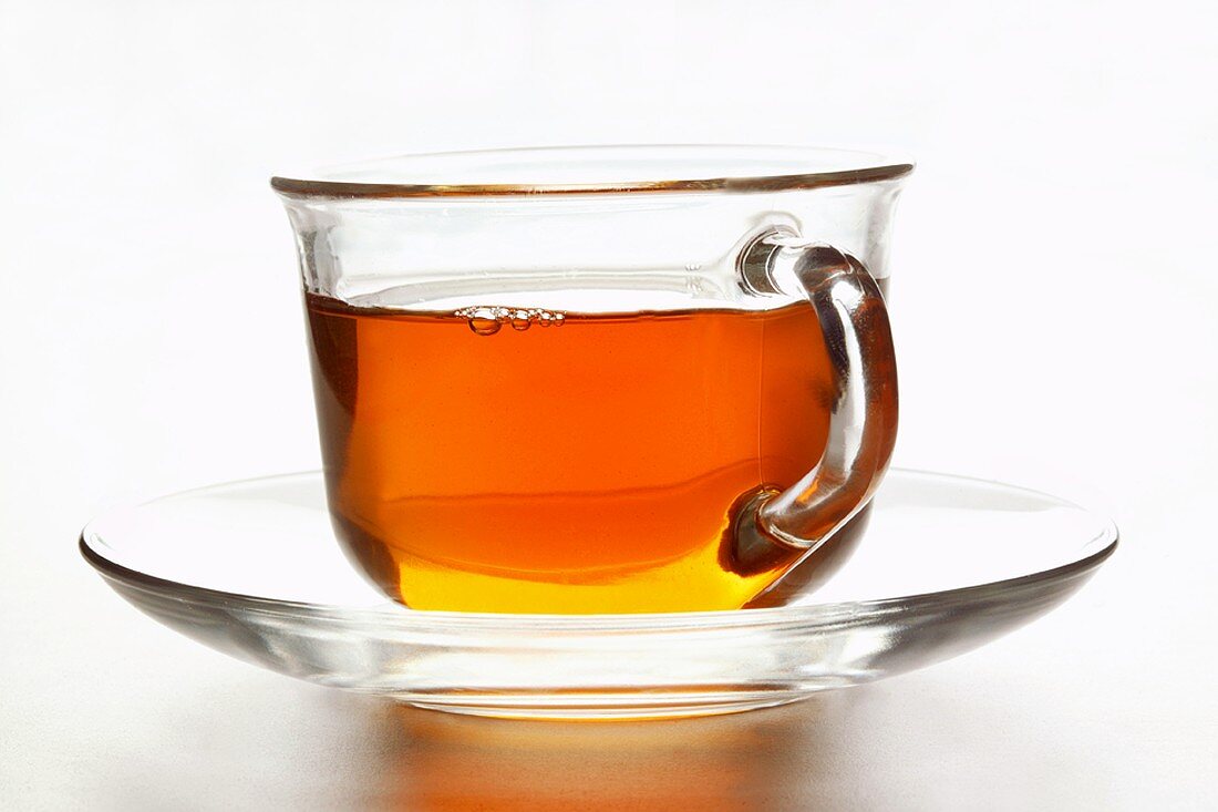 Tea in glass cup