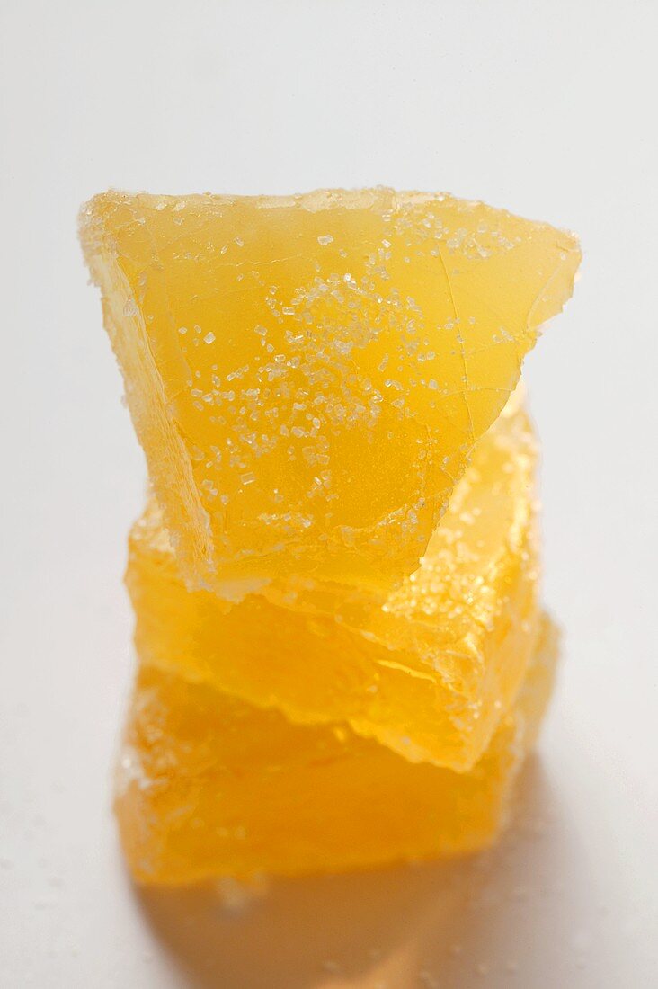 Candied pineapple pieces