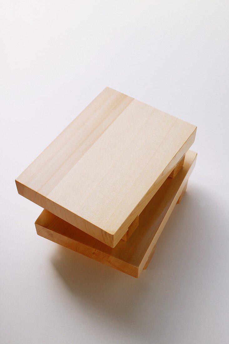 Japanese wooden boards for sushi, sashimi etc.
