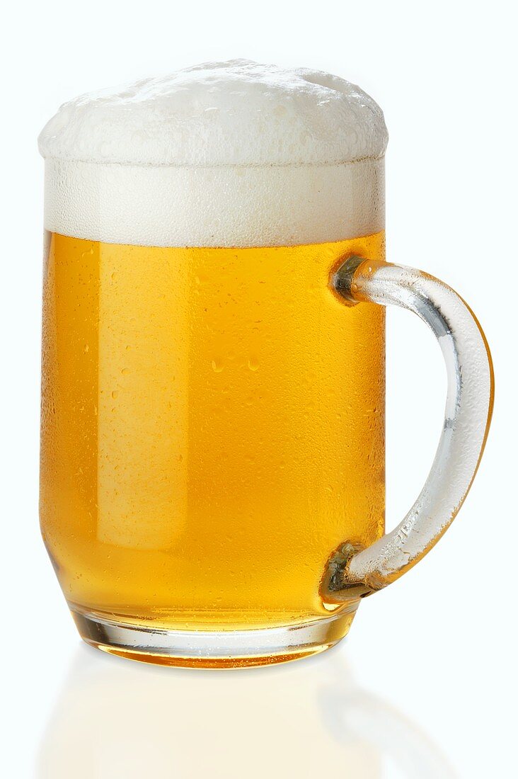 Lager in glass tankard