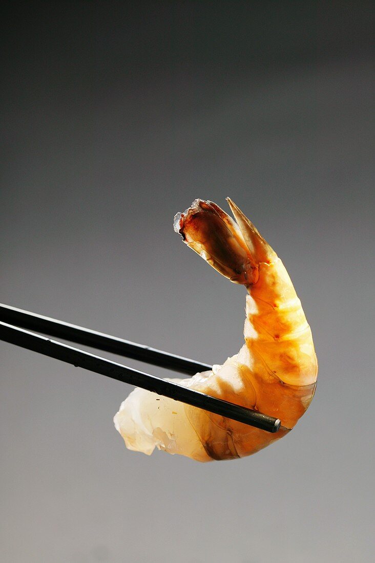 Shrimp on chopsticks