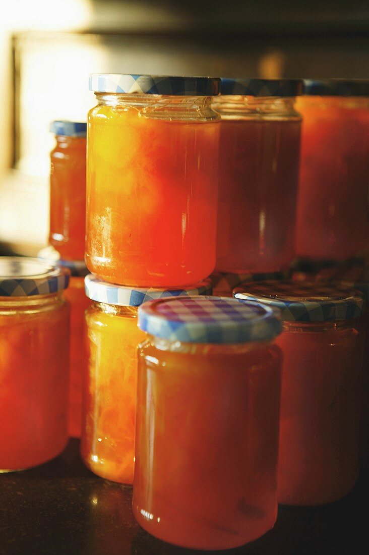 Various jam jars