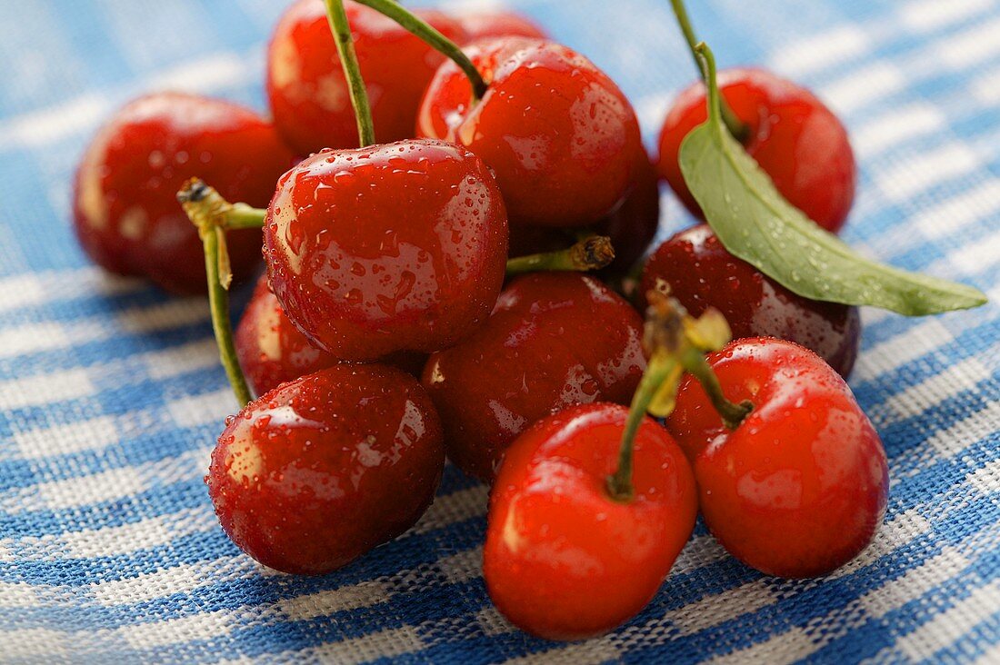 Fresh red cherries