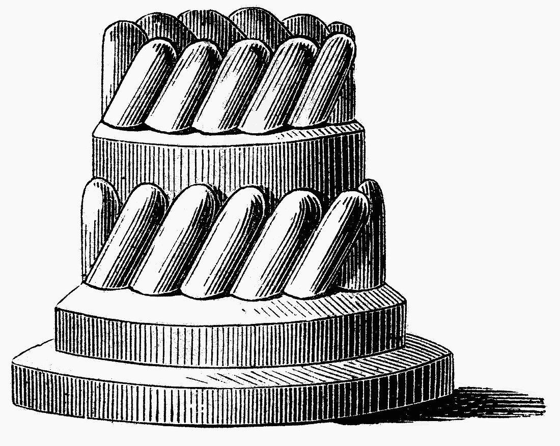 Baking tin for ring cake (Illustration)