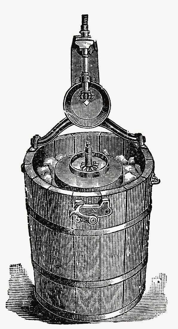 Alte Eisgefriermaschine (Illustration)