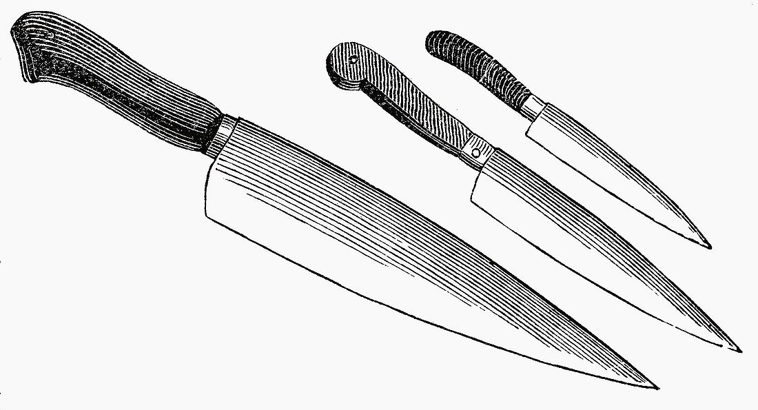 Various knives (Illustration)