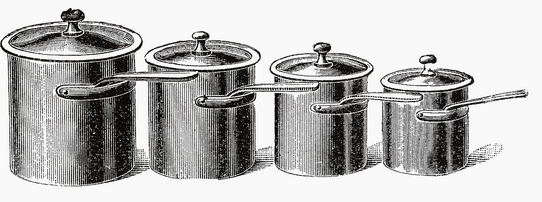 Verschiedene Kochtöpfe (Illustration)