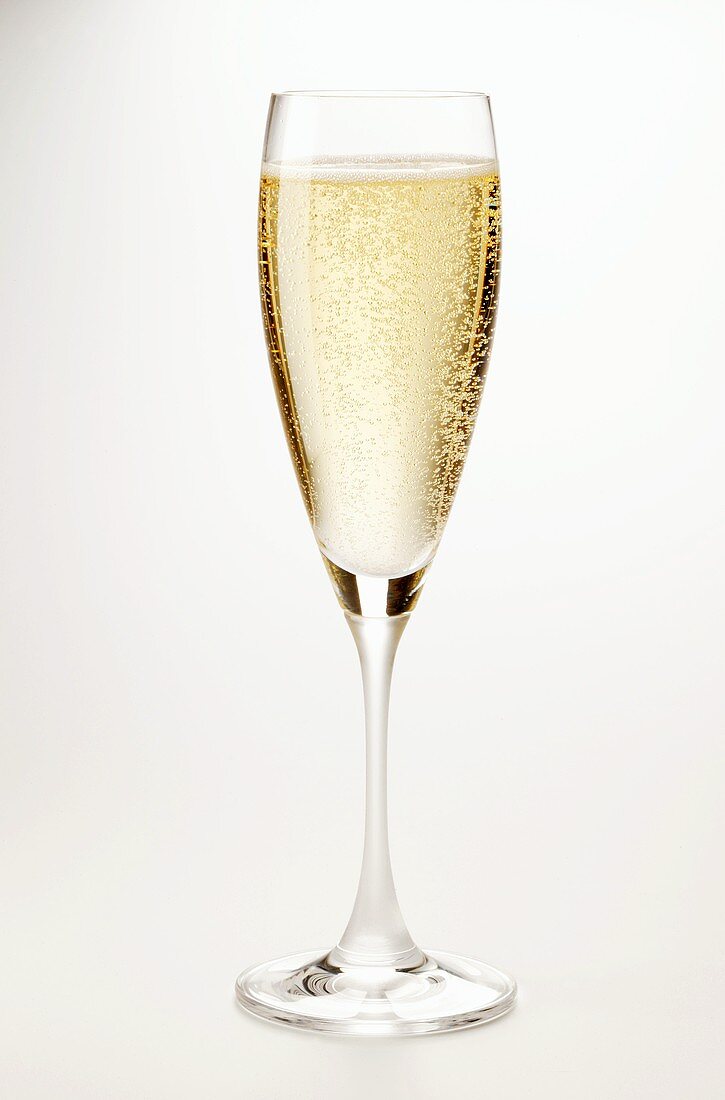 A glass of champagne