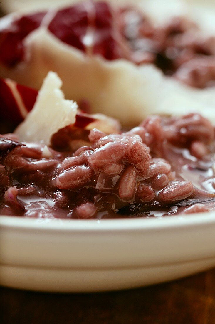 Red wine risotto with radicchio from Veneto
