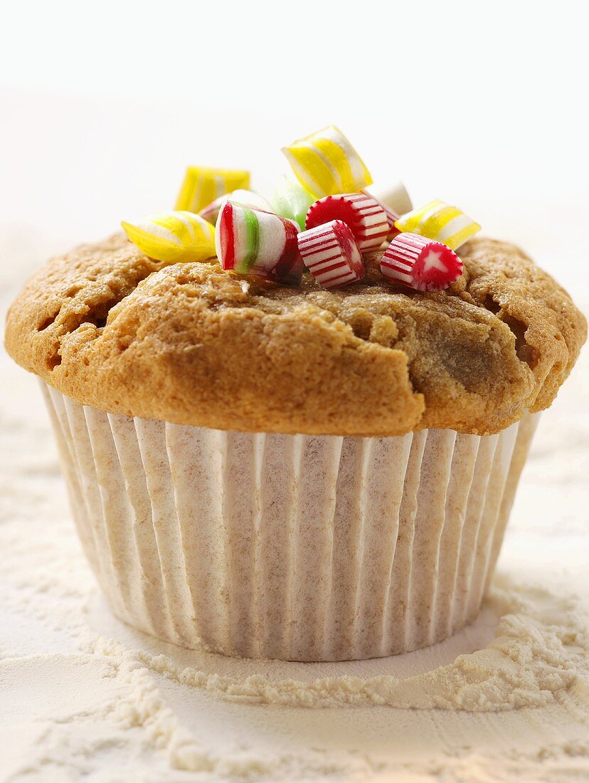 Muffin with candies