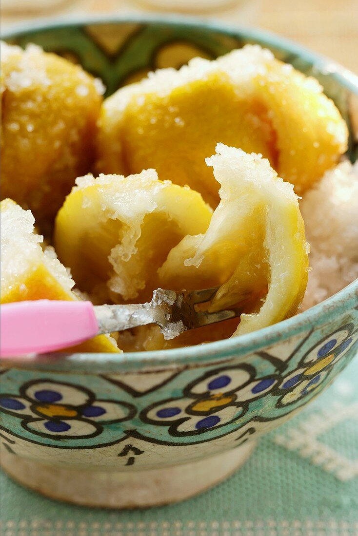 Lemons pickled in brine (Morocco)