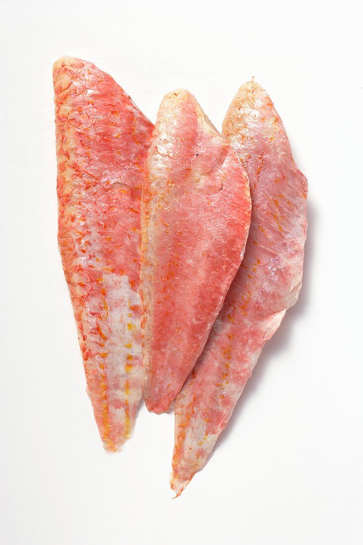 Three red mullet fillets