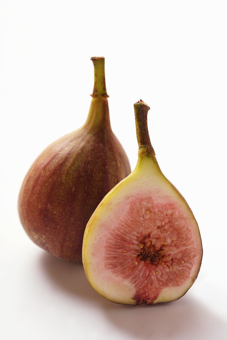 Whole and half fig