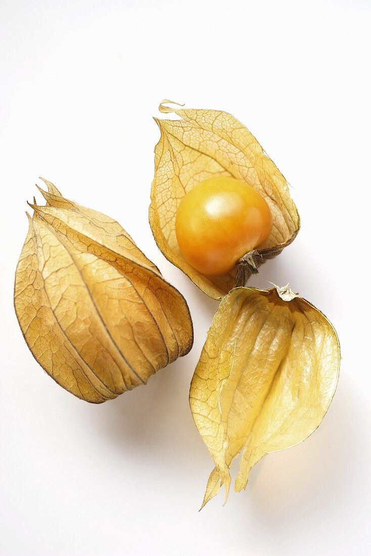 Physalis mit und ohne Hülle