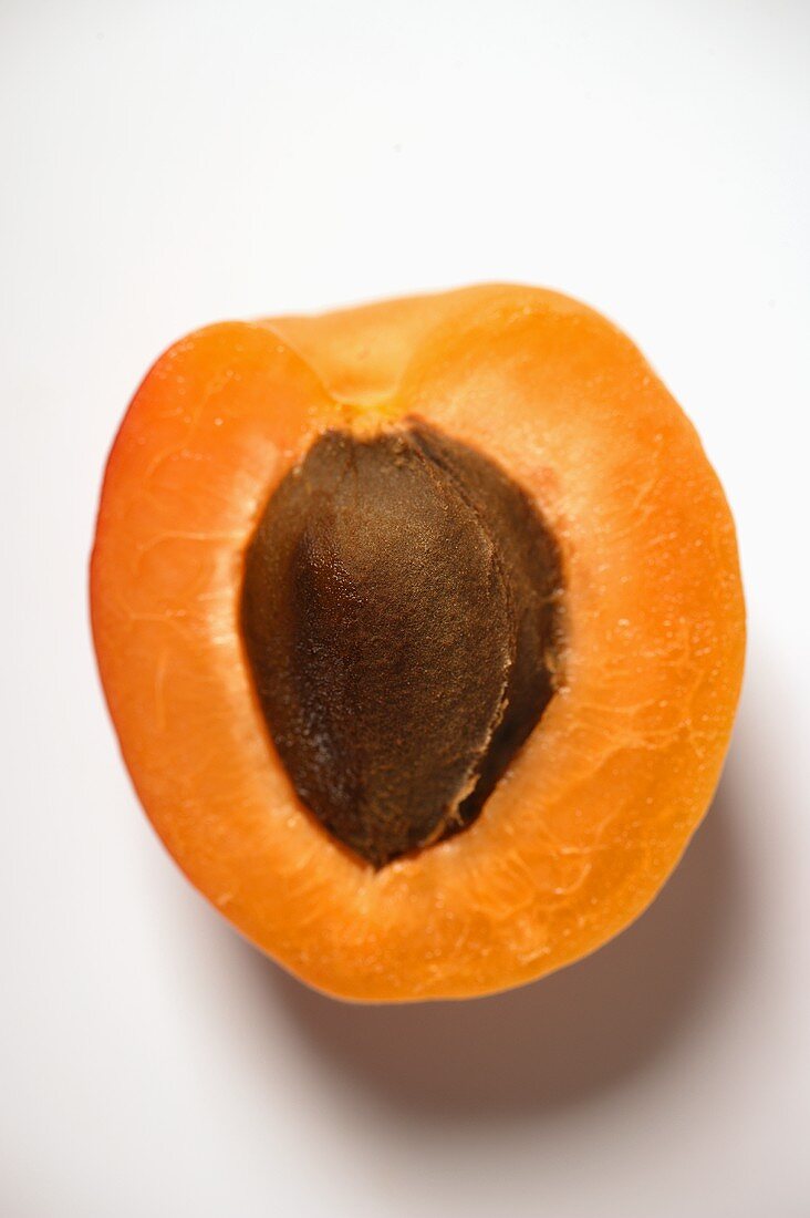 Half apricot with stone