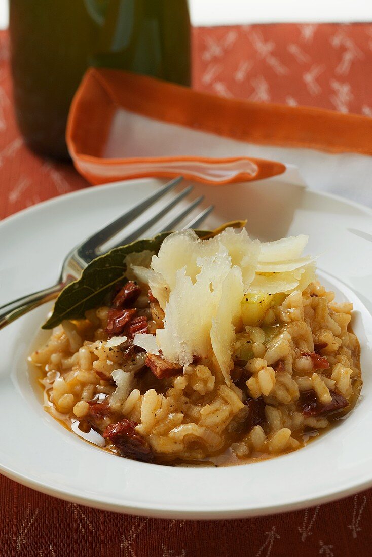 Risotto mit Parmesanspänen