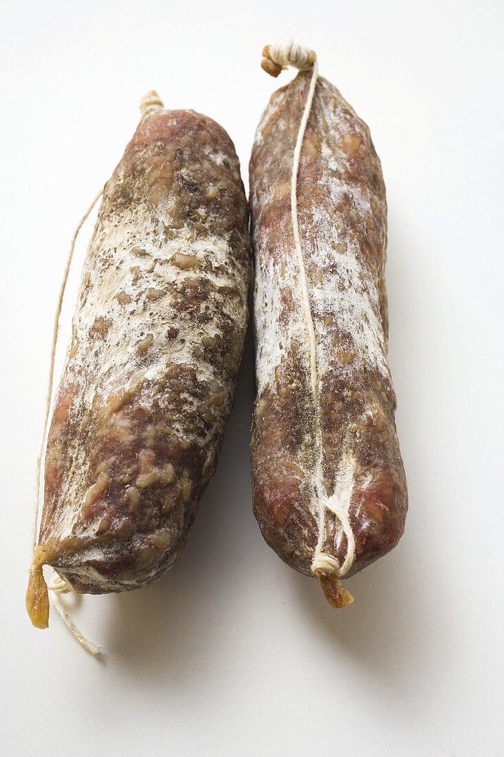 Two Italian salamis